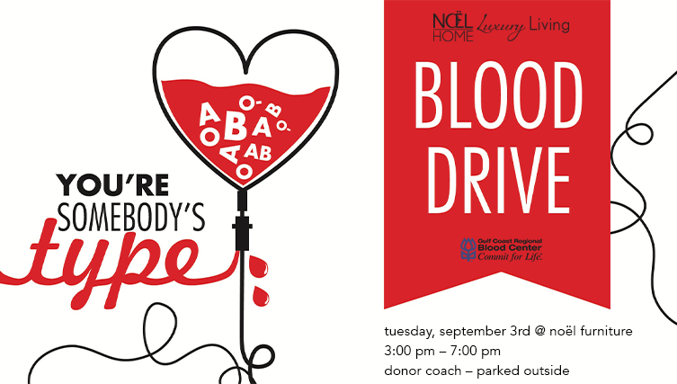 Noël Home Blood Drive – September 3rd!