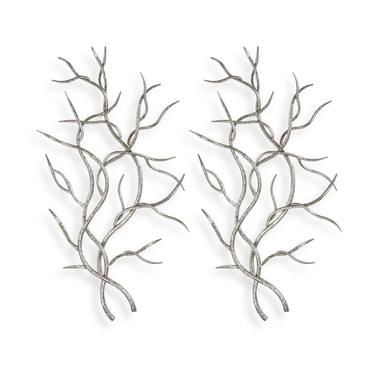 Silver Branches - Wall Art (Set of 2) - Pearl Silver
