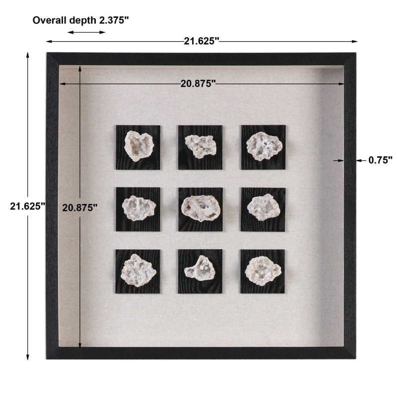 Geode - Linen Shadow Box - Black