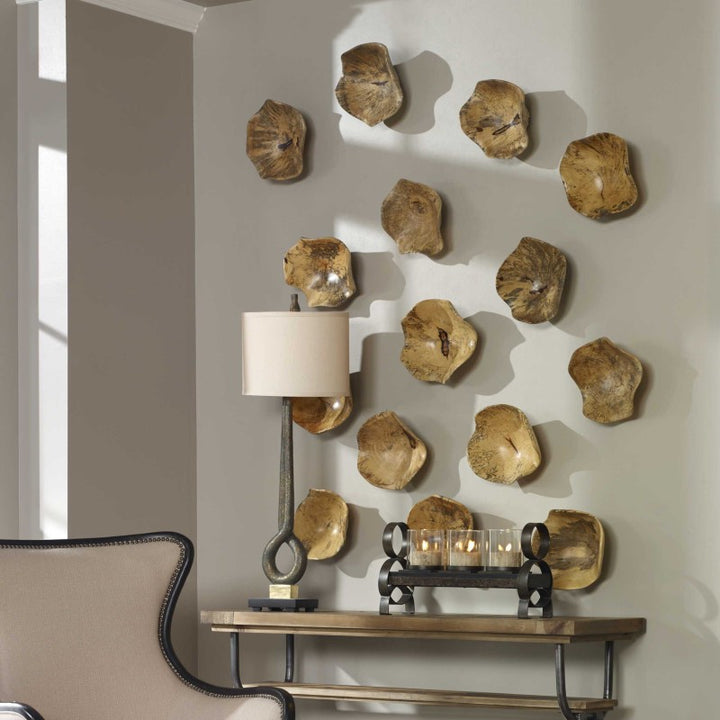 Tamarine - Wood Wall Art (Set of 3) - Light Brown