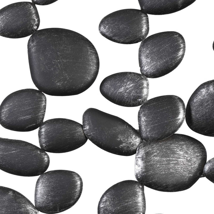 Skipping - Stones Forged Iron Wall Art - Black