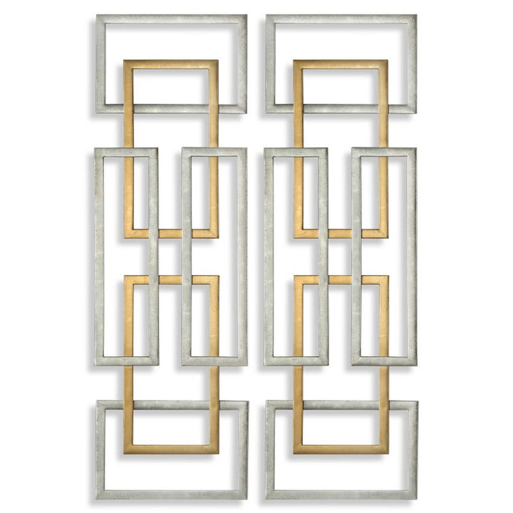 Aerin - Geometric Wall Art (Set of 2) - Gold