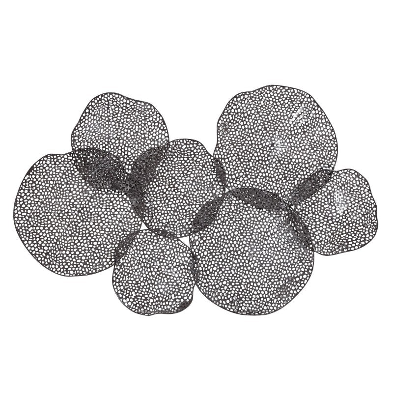 Ripley - Metal Leaf Wall Art - Pearl Silver