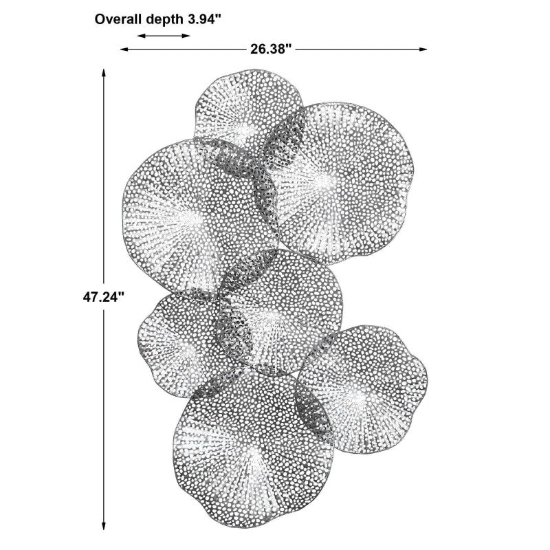 Ripley - Pewter Metal Wall Art - Pearl Silver