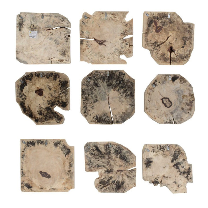 Bahati - Wood Bleached Wall Decor (Set of 9) - Brown