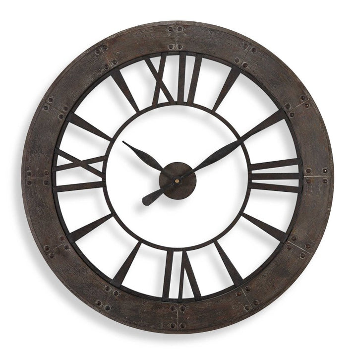 Ronan - Wall Clock - Dark Brown