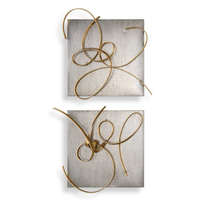 Harmony - Metal Wall Art (Set of 2) - Gold