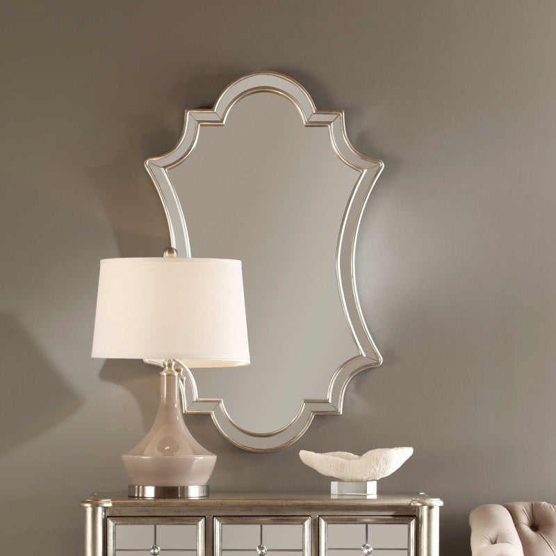 Elara - Wall Mirror - Antiqued Silver