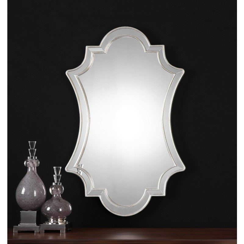 Elara - Wall Mirror - Antiqued Silver