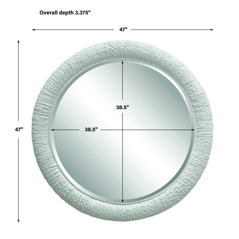 Mariner - Round Mirror - White
