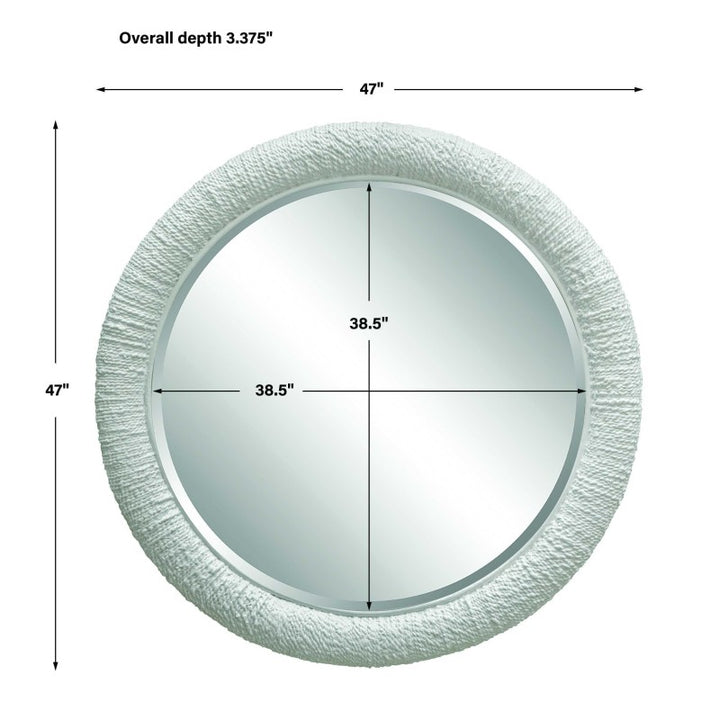 Mariner - Round Mirror - White