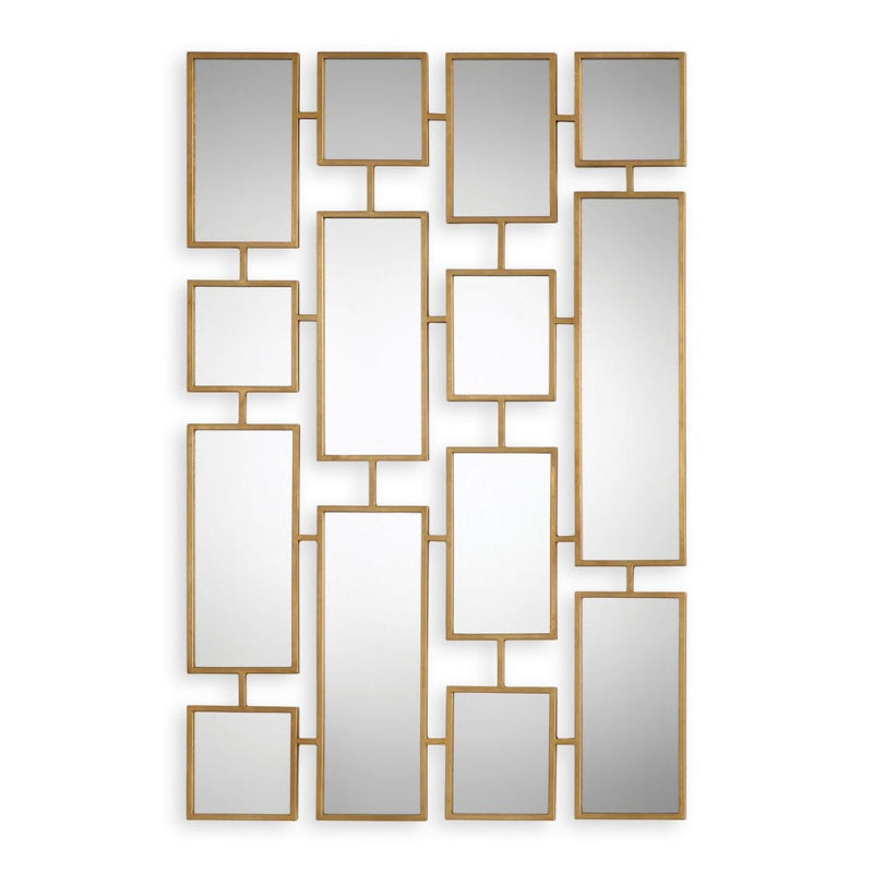 Kennon - Forged Rectangles Mirror - Gold
