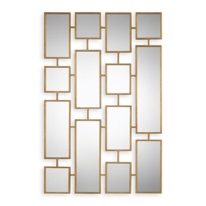 Kennon - Forged Rectangles Mirror - Gold
