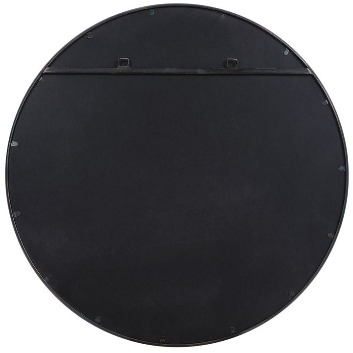 Belham - Round Iron Mirror - Black