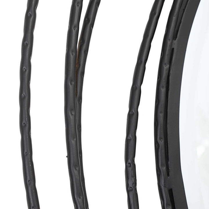 Whirlwind - Round Mirror - Black