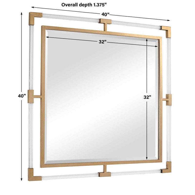 Balkan - Square Mirror - Golden