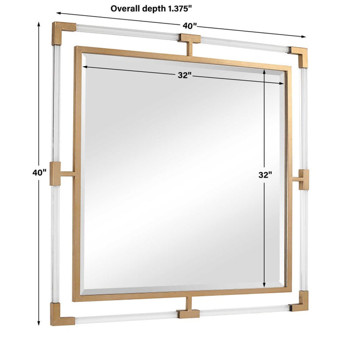 Balkan - Square Mirror - Golden