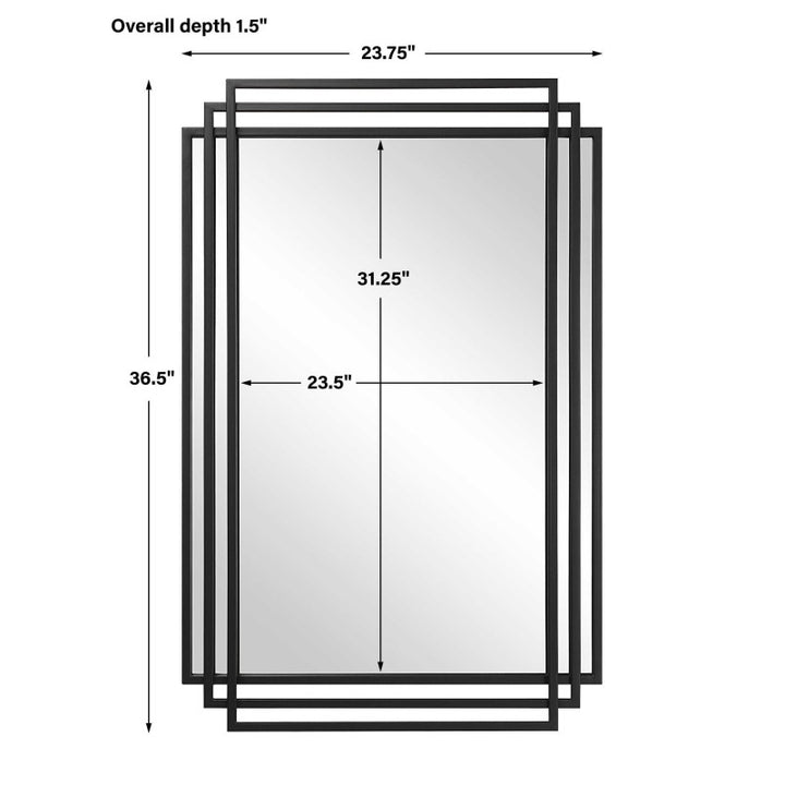 Amherst - Iron Mirror - Black