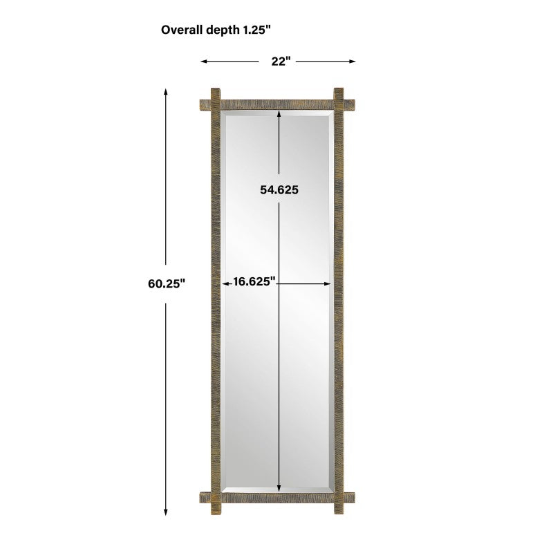 Abanu - Ribbed Gold Dressing Mirror