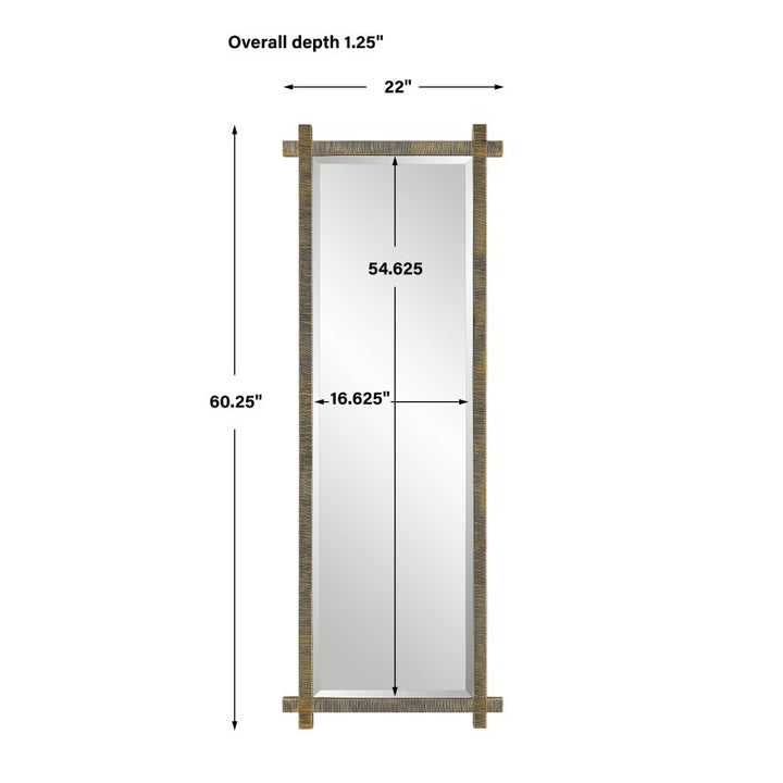 Abanu - Ribbed Gold Dressing Mirror