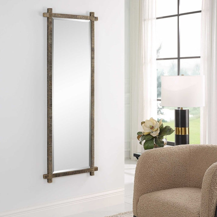 Abanu - Ribbed Gold Dressing Mirror