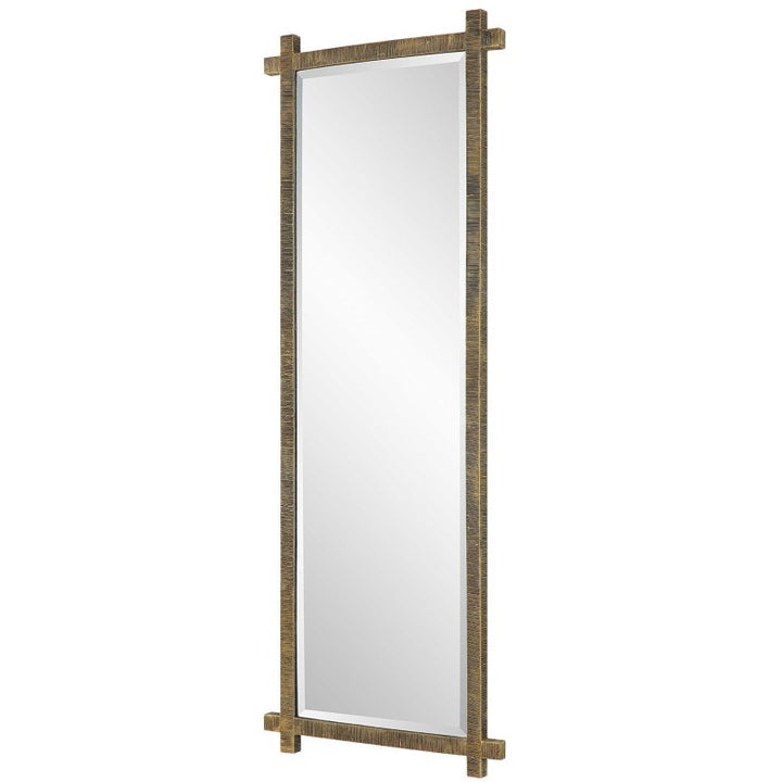 Abanu - Ribbed Gold Dressing Mirror