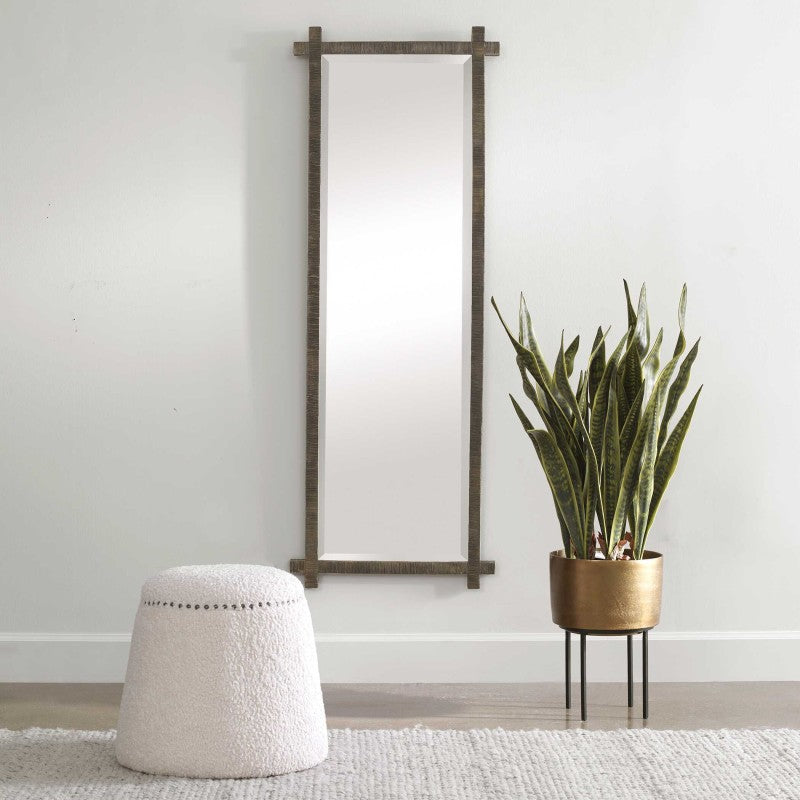 Abanu - Ribbed Gold Dressing Mirror