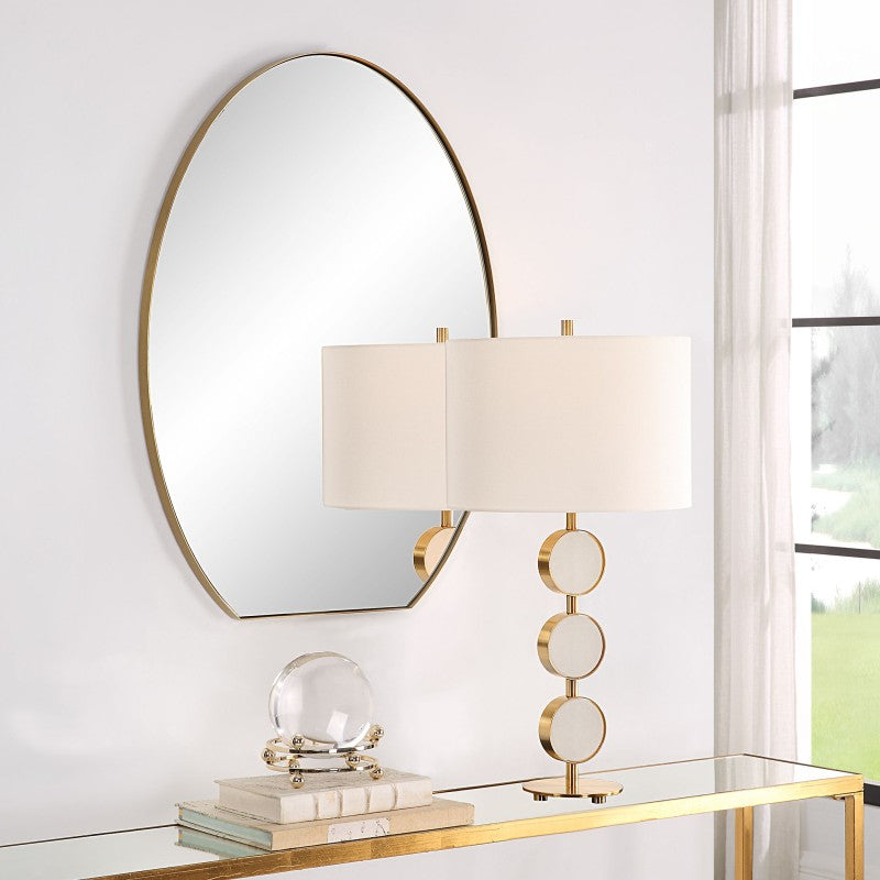 Cabell - Oval Mirror - Brass