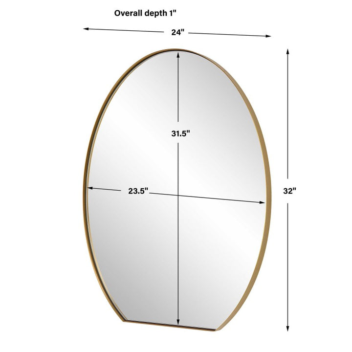 Cabell - Oval Mirror - Brass