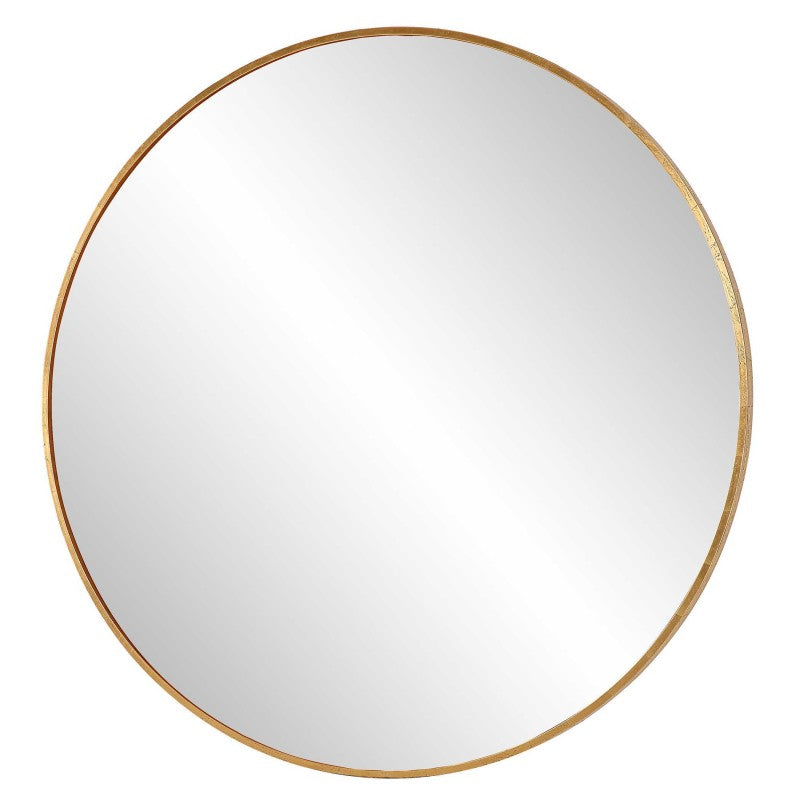 Junius - Large Round Mirror - Gold