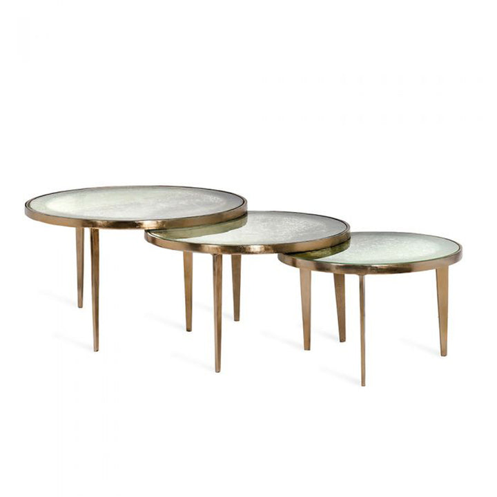 Jan Circular Bunching Tables - Taupe/ Gr