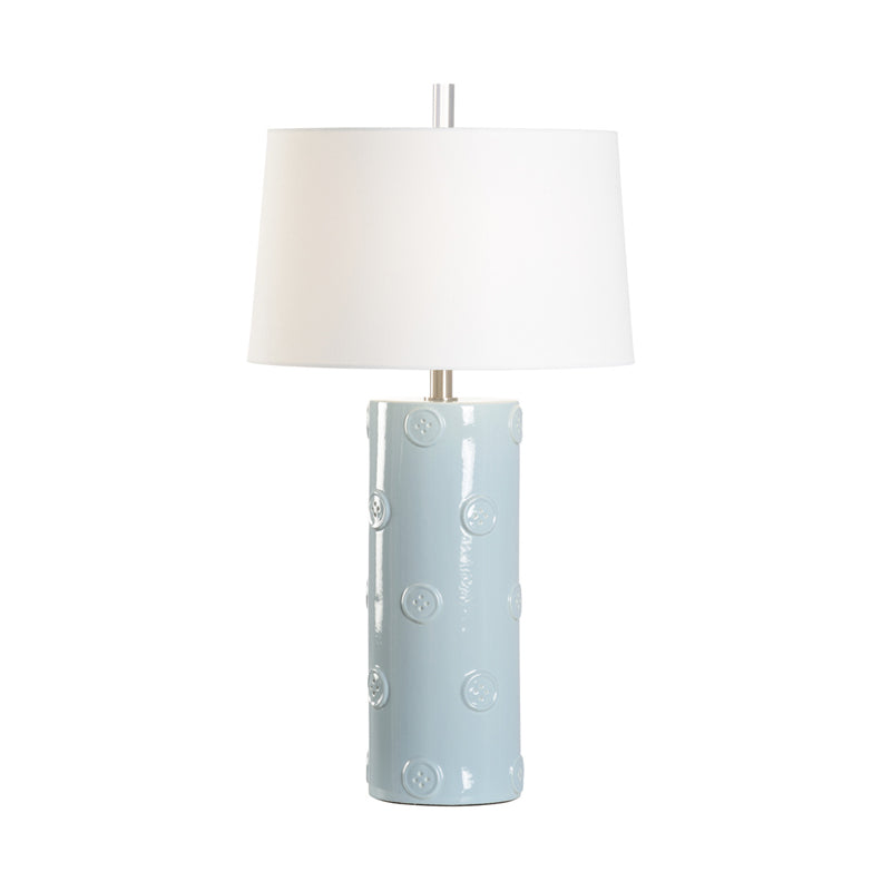 Buttoned Up Lamp -  Sterling Blue