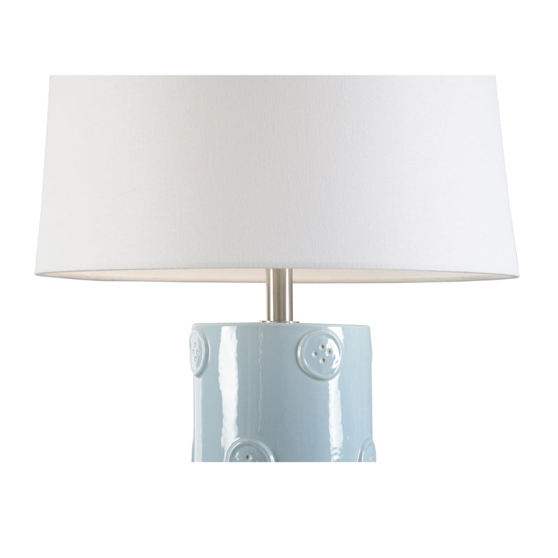 Buttoned Up Lamp -  Sterling Blue