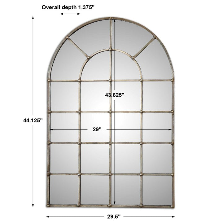 Barwell Arch - Window Mirror - Pearl Silver