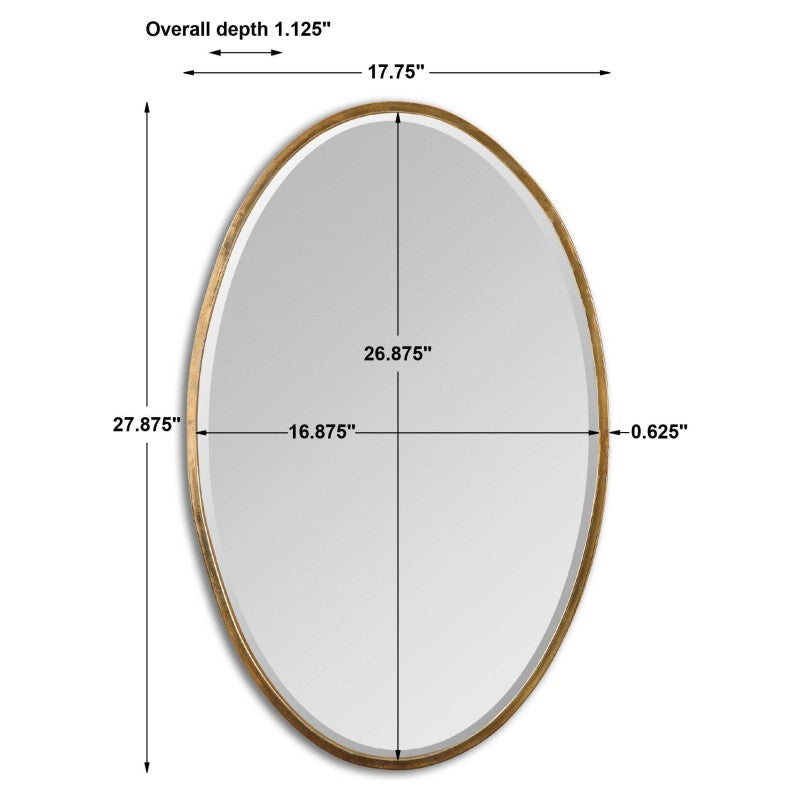 Herleva - Oval Mirror - Gold