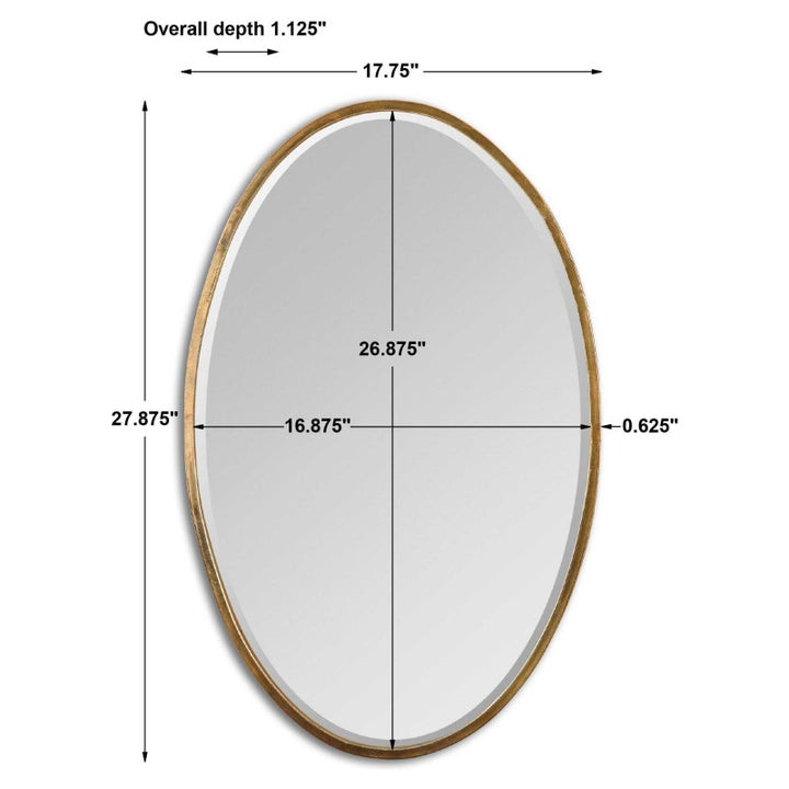 Herleva - Oval Mirror - Gold