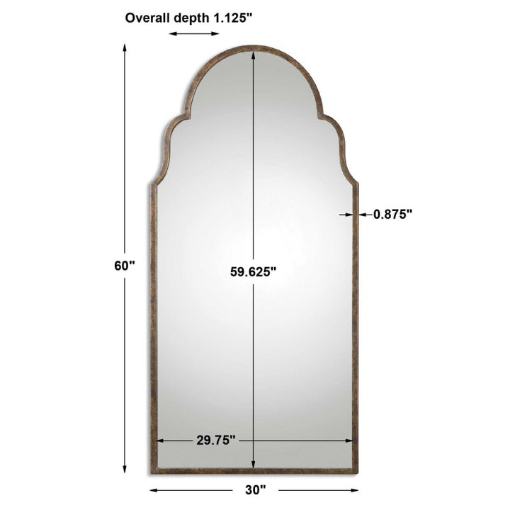 Brayden - Tall Arch Mirror - Light Brown