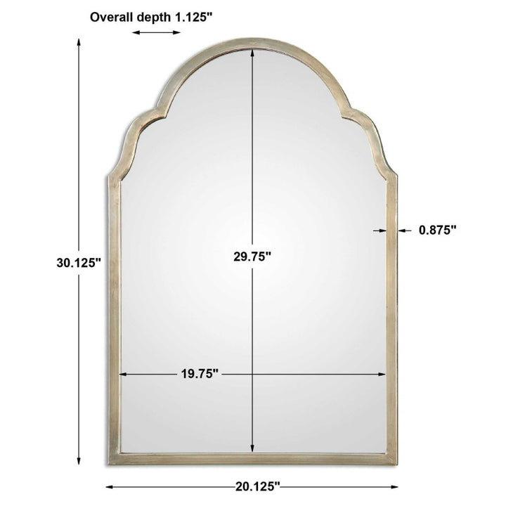 Brayden - Petite Arch Mirror - Silver