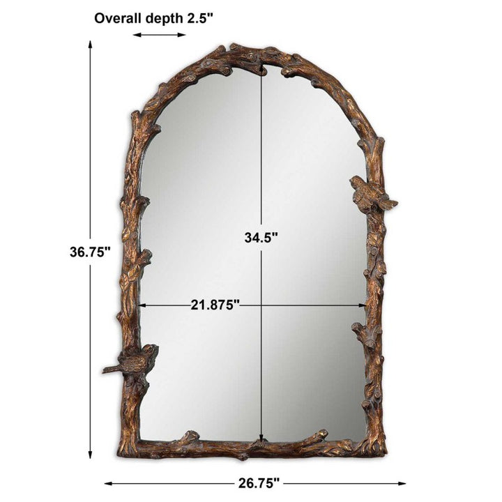 Paza - Arch Mirror - Antique Gold
