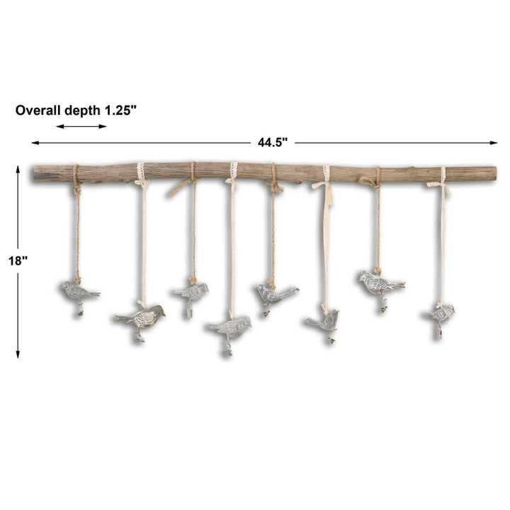 Birds On A Branch - Wall Art - Light Brown