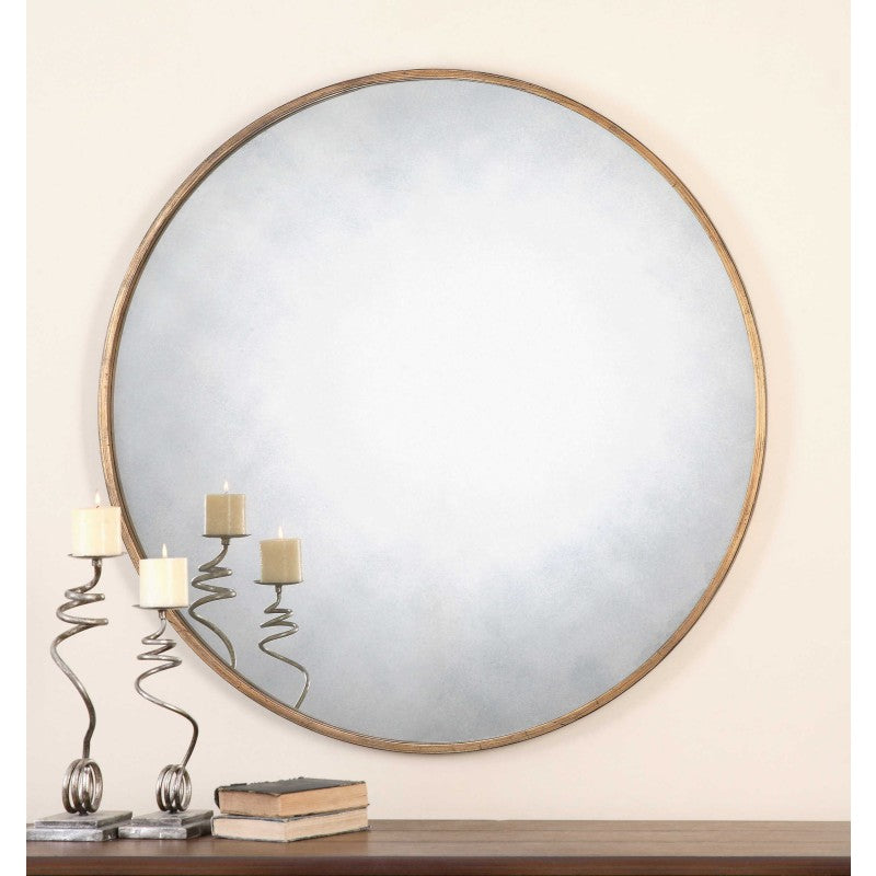 Junius - Round Mirror - Gold