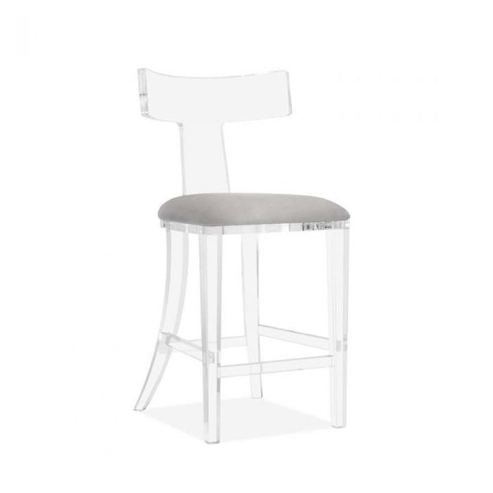 Tristan Counter Stool - Grey Velvet