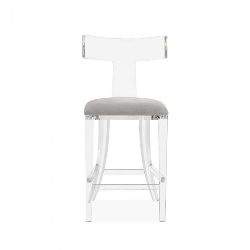 Tristan Counter Stool - Grey Velvet