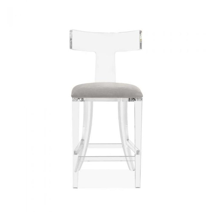 Tristan Counter Stool - Grey Velvet