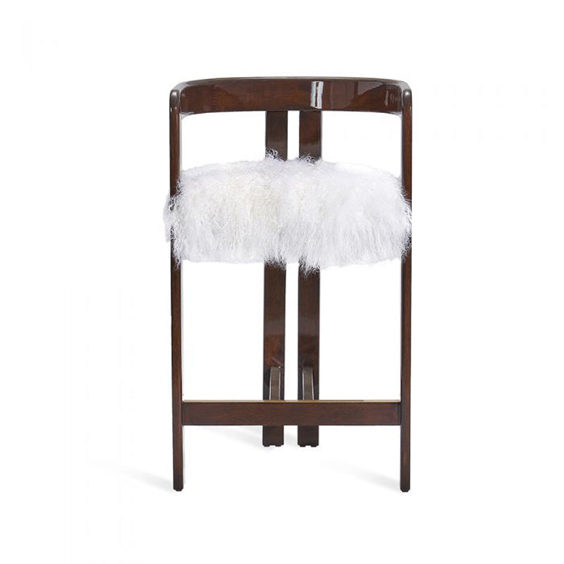 Burke Counter Stool - Walnut/ White