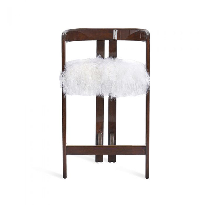 Burke Counter Stool - Walnut/ White