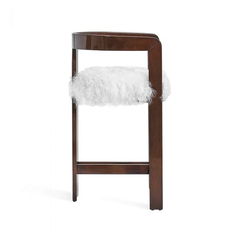 Burke Counter Stool - Walnut/ White