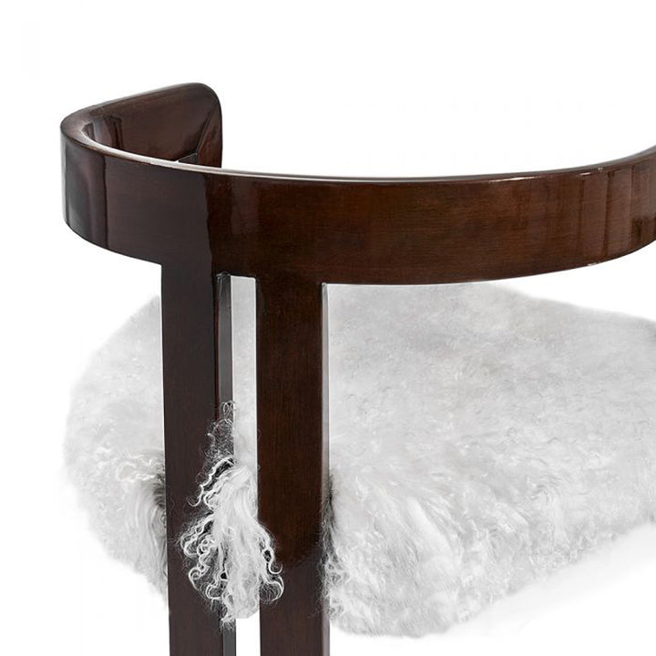 Burke Counter Stool - Walnut/ White