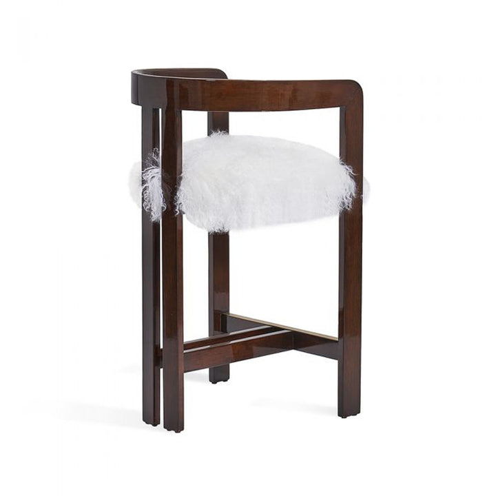 Burke Counter Stool - Walnut/ White