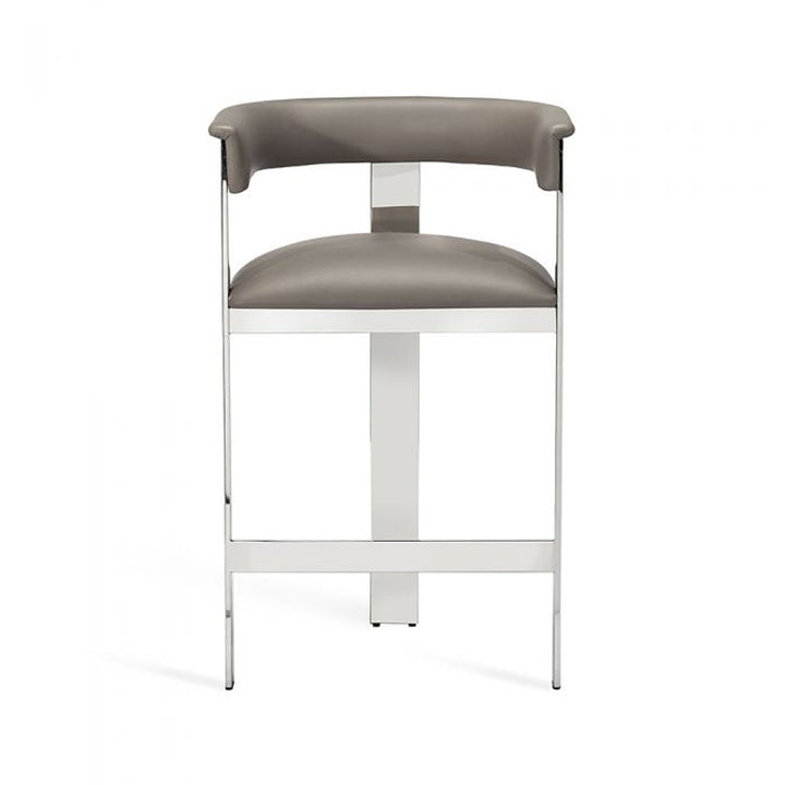 Darcy Counter Stool - Grey/ Nickel
